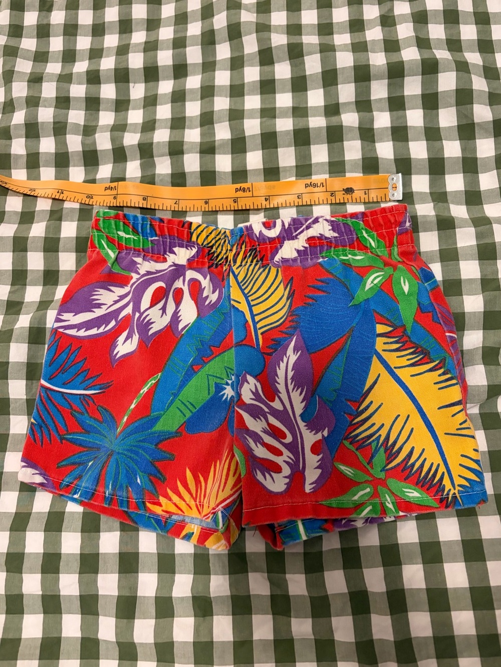 Tropical Print Women's Shorts - Red Multi